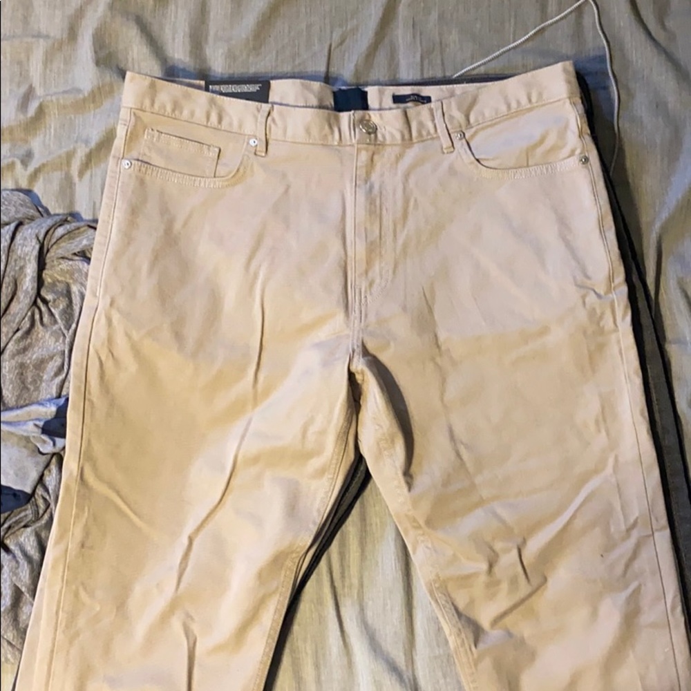 Tan slim chinos